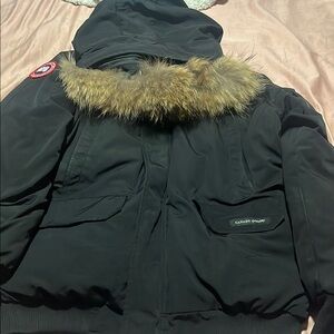 Canada Goose Black Jacket with Fur Collar